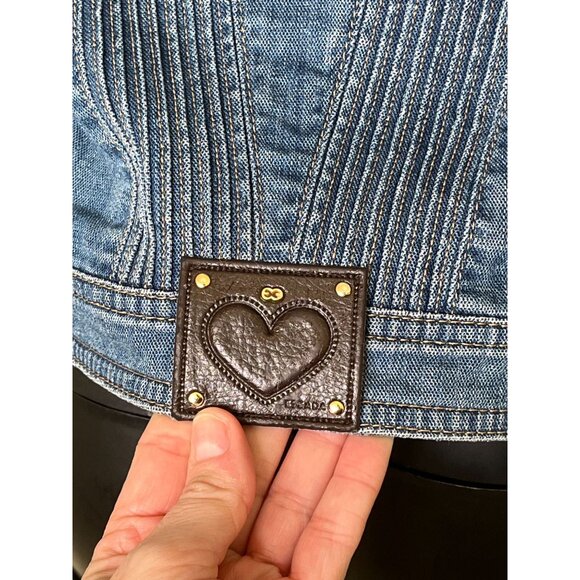 Vintage ESCADA Denim Zip Jacket with Fine Stitch Detailing Size Small - Picture 11 of 16